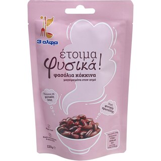 3Α | Φασόλια Κόκκινα Έτοιμα Φυσικά 120gr