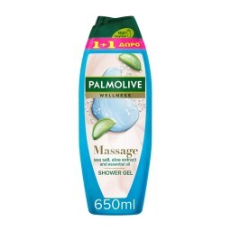 PALMOLIVE | Αφρόλουτρο Wellness Massage 650ml 1+1 Δώρο