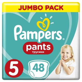 PAMPERS | ΠΑΝΕΣ ΜΩΡΟΥ PREMIUM PANTS JUMBO NΟΥΜΕΡΟ 5 (12-17 KG) 48 ΤΕΜ