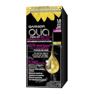 OLIA | Βαφή Μαλλιών Olia Mini Kit 1.0 Βαθύ Μαύρο 1 Τεμ.