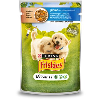 FRISKIES | ΣΥΛΟΤΡΟΦΗ JUNIOR ΜΕ ΚΟΤΟΠΟΥΛΟ ΚΑΡΟΤΑ  100 GR