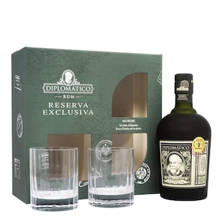 DIPLOMATICO | Ρούμι Diplomatico Reserva Exclusiva 700ml + 2 Ποτήρια