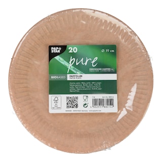 PAPSTAR | PAPER PLATES PURE 23CM  20PCS