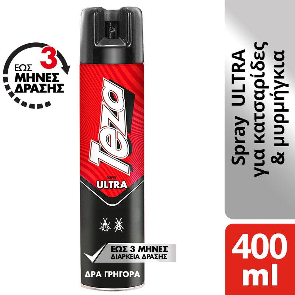 TEZA Εντομοκτόνο Spray Ultra για Κατσαρίδες & Μυρμήγκια 400ml