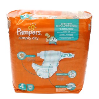 PAMPERS | SIMPLY DRY | ΠΑΝΕΣ ΜΩΡΟΥ MAXI 7-18KG N4 24 ΤΕΜ