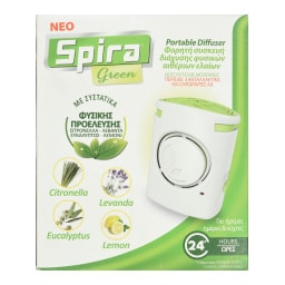SPIRA | Εντομοαπωθητική Συσκευή Spira Green + 3 Ανταλλακτικά 4 Τεμάχια