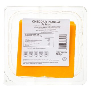 - | Τυρί Cheddar Ιρλανδίας Φέτες 180g