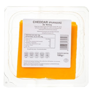 FRESH PACK | Τυρί Cheddar Ιρλανδίας Φέτες 180g