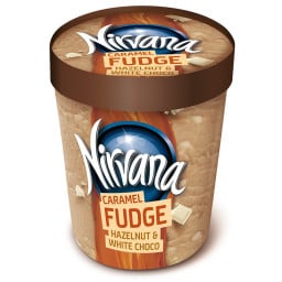 NIRVANA | Παγωτό Caramel Fudge Hazelnut & White Choco 470 ml
