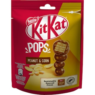 KITKAT | Γκοφρετάκια Pops Σοκολάτα Γάλακτος Φιστίκι Καλαμπόκι 110g