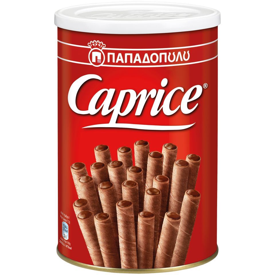 CAPRICE Πουράκια Γκοφρέτα Κρέμα Φουντουκιού & Κακάο 400gr
