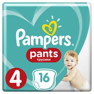 PAMPERS | Πάνες Βρακάκι Μωρού Pants Νο4 8-14kg 16 Τεμάχια