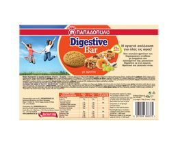 ΠΑΠΑΔΟΠΟΥΛΟΥ | Μπάρες Δημητριακών Digestive Φρούτα 5x28gr Έκπτωση 0.30Ε 140 ΓΡ -0,30Ε
