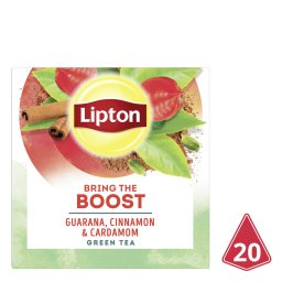 LIPTON | Πράσινο Τσάϊ Guarana Κανέλα Κάρδαμο  20 X 1.6 gr