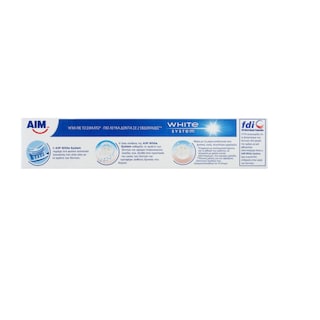 AIM | Οδοντόκρεμα White System 75ml 1+1 Δώρο
