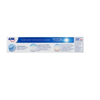 AIM | Οδοντόκρεμα White System 75ml 1+1 Δώρο