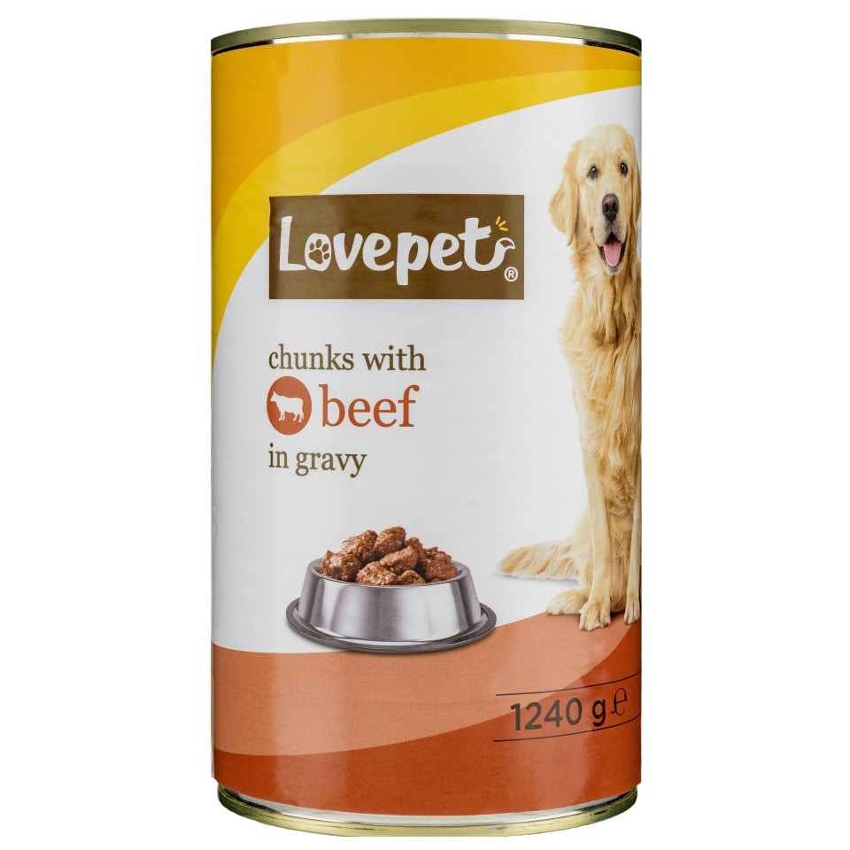 LOVEPET Σκυλοτροφή Υγρή Βοδινό 1.24kg