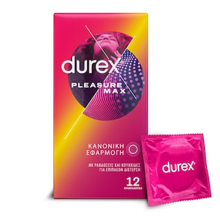 DUREX | Προφυλακτικά Pleasure Max 12 Τεμάχια