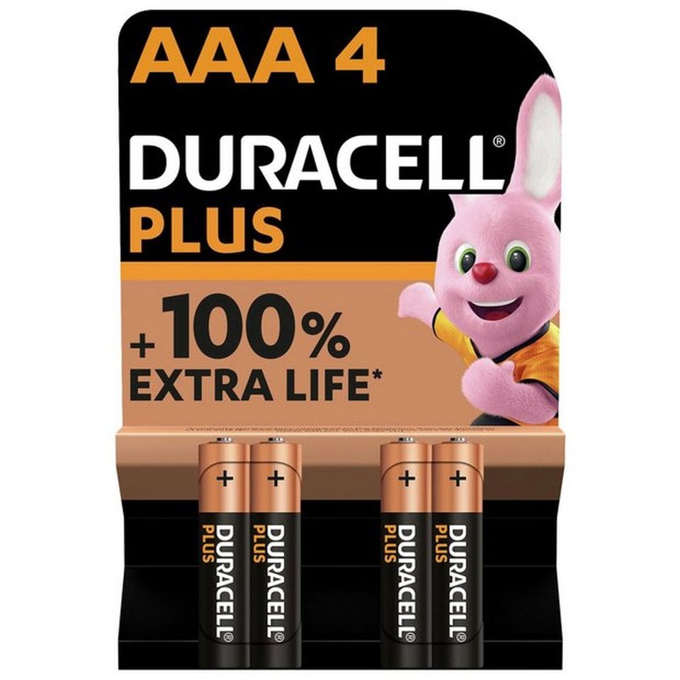 DURACELL Μπαταρίες Αλκαλικές Plus AAA 4 Τεμάχια