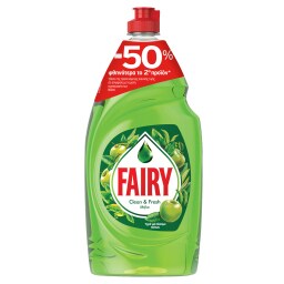 FAIRY | Υγρό Πιάτων Clean & Fresh Μήλο 2x900ml 50% στo 2o