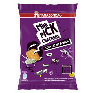 ΠΑΠΑΔΟΠΟΥΛΟΥ | Κράκερς Mini Pick Sour Cream & Onion 90gr