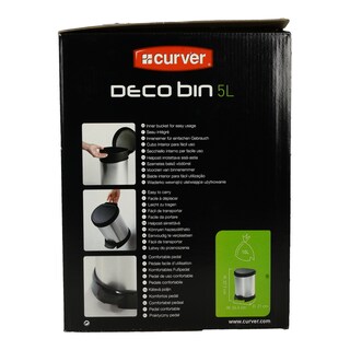 CURVER | ΚΑΔΟΣ ΑΠΟΡΡΙΜΑΤΩΝ ΜΕ ΠΕΝΤΑΛ ΜΕΤΑΛΛΙΚΟΣ 5L 1 ΤΕΜ