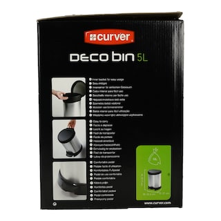 CURVER | ΚΑΔΟΣ ΑΠΟΡΡΙΜΑΤΩΝ ΜΕ ΠΕΝΤΑΛ ΜΕΤΑΛΛΙΚΟΣ 5L 1 ΤΕΜ