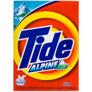TIDE | Απορρυπαντικό Ρούχων Σκόνη Alpine 450g