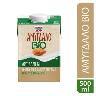 ΔΕΛΤΑ | Φυτικό Ρόφημα Αμύγδαλο Bio Χωρίς Προσθήκη Ζάχαρης 500ml
