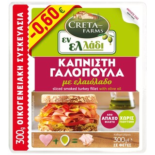 ΕΝ ΕΛΛΑΔΙ | Γαλοπούλα Καπνιστή Φέτες 300g Έκπτωση 0.60Ε