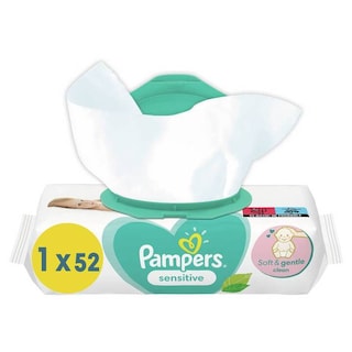 PAMPERS | Μωρομάντηλα Sensitive 52 Τεμάχια