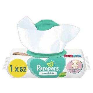 PAMPERS | Μωρομάντηλα Sensitive 52 Τεμάχια