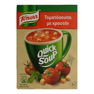KNORR | QUICK SNACK | ΣΟΥΠΑ ΤΟΜΑΤΑ ΜΕ ΚΡΟΥΤΟΝ 57 GR