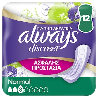 ALWAYS | Σερβιέτες Discreet Normal 12 Τεμάχια