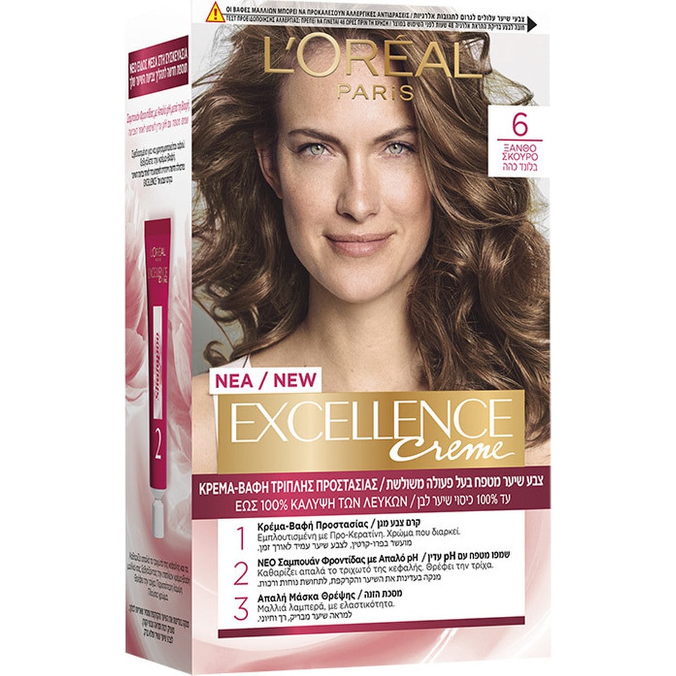 EXCELLENCE Βαφή Μαλλιών Νο6 Ξανθό Σκούρο 1 Τεμάχιο