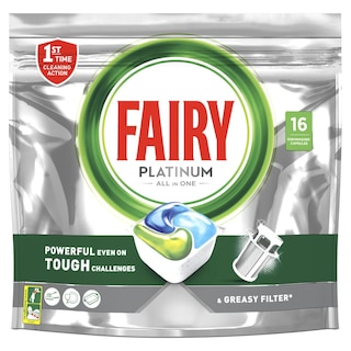 FAIRY | DISH WASHER LIQUID ULTRA CAPS PLATINUM 16 TEM