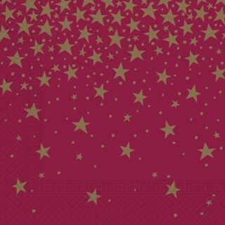 DECORATA | Χαρτοπετσέτες Χριστουγεννιάτικες Gold Stars 113g
