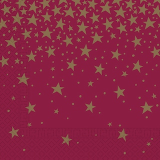 DECORATA | Χαρτοπετσέτες Χριστουγεννιάτικες Gold Stars 113g