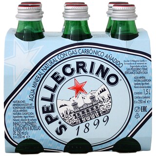 SAN PELLEGRINO | ΑΝΘΡΑΚΟΥΧΟ ΝΕΡΟ ΦΙΑΛΗ 6 Χ 250 ML