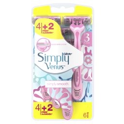 GILLETTE | Ξυραφάκια Μιας Χρήσης Simply Venus 3 4+2 Τεμάχια Δώρο 6 Τεμάχια