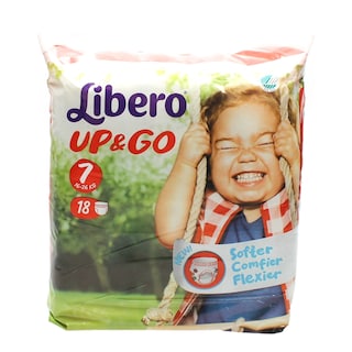 LIBERO | UP & GO | ΠΑΝΕΣ ΒΡΑΚΑΚΙΑ UNISEX 16 - 26 KGR No 7 18 ΤΕΜ