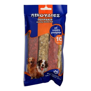 FAMILY FRIENDS | Πουράκια Σκύλου Χρωματιστά Πλακέ 9-10 gr 19mmX12.5 cm 10 Τεμάχια