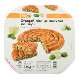 365 | Στριφτή Πίτα Σπανάκι Τυρί 850g