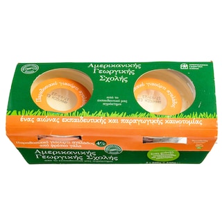 ΑΜΕΡΙΚΑΝΙΚΗ ΓΕΩΡΓΙΚΗ ΣΧΟΛΗ | Γιαούρτι Αγελάδος Παραδοσιακό Πλήρες 2x220gr