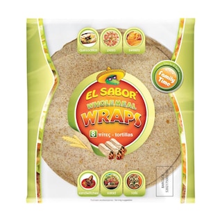 EL SABOR | Πίτες Tortillas Wraps Ολικής Άλεσης 320g