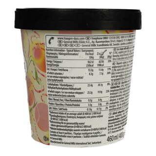 HAAGEN DAZS | Παγωτό Juicy White Peach & Raspberry 460 ml