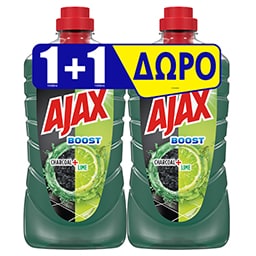 AJAX | Υγρό Καθαρισμού Boost Charcoal & Lime 1lt 1+1 Δώρο