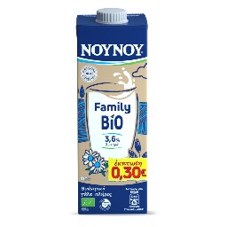 ΝΟΥΝΟΥ | FAMILY | Αγελαδινό Γάλα Υψηλής Θερμικής Επεξεργασίας Bio Πλήρες 1lt Έκπτωση 0.30Ε