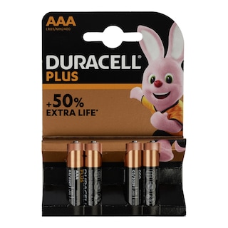 DURACELL | Μπαταρίες Αλκαλικές Plus Power ΑΑΑ 4 Τεμάχια