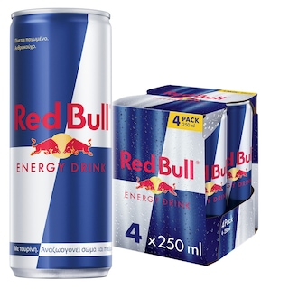 REDBULL | Ενεργειακό Ποτό Red Bull 4x250ml